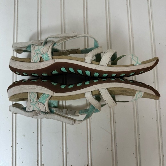 Merrell‎ Jacardia Sandal Women's 9 Ivory Q form Air Cushion Buckle Strappy READ - Picture 7 of 12